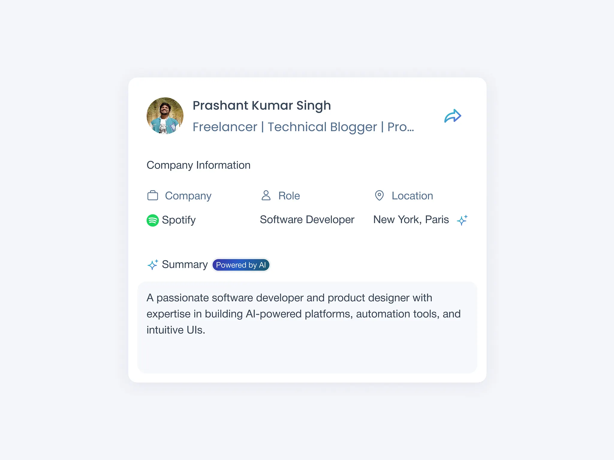 Lead card